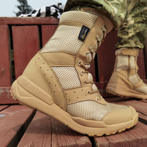 รองเท้าฝึกซ้อม HKSF TSB1102 รุ่นซัมเมอร์ ระบายอากาศได้ดี น้ำหนักเบา พื้นรองเท้า EVA สีกากี - Product Image 2