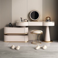 Coiffeuse de luxe moderne en bois massif avec tiroirs, style commode, pour chambre à coucher, ensemble de meubles pour maison et villa