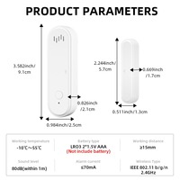 Système d'alarme anti-intrusion intelligent sans fil WiFi pour porte et fenêtre avec capteur sonore et lumineux