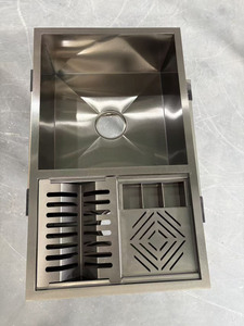 Lavello da <span class=keywords><strong>Cucina</strong></span> Artigianale in Acciaio Inossidabile 304 con Scolapiatti Integrato a Scomparsa per Piano di Lavoro - Product Image 5