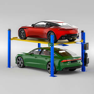 自動4ポストパーキングリフト油圧ダブルデッキ車収納リフト2レベル垂直パーキングシステム - Product Image 4
