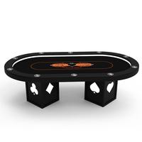 YH Design Exquis Carré Jambes Légères Texas LED Table de Poker Avec Accoudoir Tasse D'eau