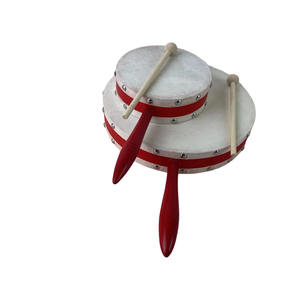 Jingying Music Orff Instrument à percussion en gros <span class=keywords><strong>Tambourin</strong></span> double face de 8 pouces avec poignée - Product Image 2