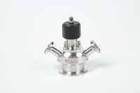 Valve d'échantillonnage aseptique bidirectionnelle de type sans germe, valve d'échantillonnage hygiénique en acier inoxydable pour les industries biotechnologiques et des boissons