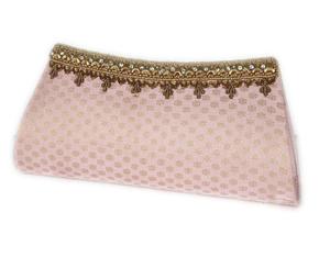 Bridal Beaded <b>Clutch</b> Bag for Women Wedding Evening Party Use Hand Embroidery Lowellcraft up to 1L Capacity - Product Image 1