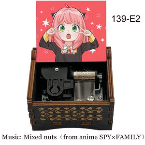 Caja Musical <span class=keywords><strong>de</strong></span> Madera con Mecanismo <span class=keywords><strong>de</strong></span> 18 Notas, Diseño <span class=keywords><strong>de</strong></span> Anime Anya Forger, Impresión a Color, <span class=keywords><strong>Canción</strong></span> <span class=keywords><strong>de</strong></span> Frutos Secos Mixtos, Regalo para Fanáticos del Anime - Product Image 2