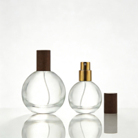 Flacon de parfum en verre transparent sur mesure, nouveau design, vente chaude, flacon de parfum de luxe avec boîte et logo