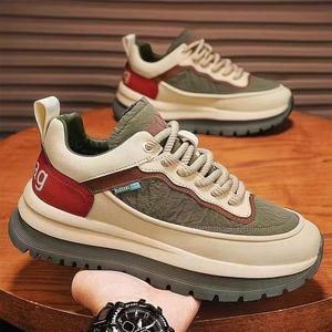 M6300 Zapatos de <span class=keywords><strong>Viaje</strong></span> para Hombre con Suela Gruesa, Primavera Otoño, Negros, Impermeables, de Cuero, Zapatos de Trabajo, Zapatos Deportivos Antideslizantes para Hombre - Product Image 1