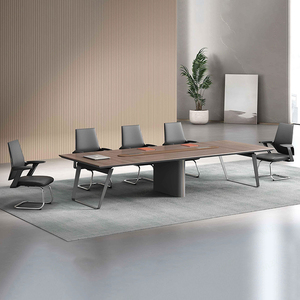 Ensemble de meubles de bureau modernes de style Europe du Nord, table de conférence ovale à petites places, table de bureau <span class=keywords><strong>en</strong></span> bois pour salle de réunion - Product Image 6