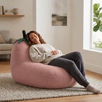 Fauteuil inclinable en tissu moderne et créatif en forme d'aubergine, avec sensation de confort nuageux pour salon
