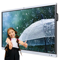 Tableau blanc interactif intelligent 75 pouces Android 15/16 AI avec caméra 4K et écran tactile – Nouveau style pour l'enseignement