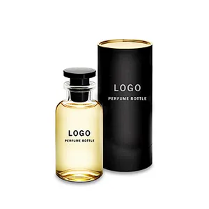 Botol parfum kosong Logo kustom kemasan kotak hadiah mewah 30ml 50ml 100ml dengan kotak hadiah parfum hitam