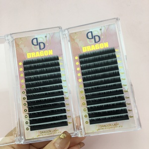 ขนตาปลอมสีดำด้านแต่งโลโก้ได้ตามต้องการ0.05 0.03อ่อน0.07 J B C CC D DD L LC M ชุดขนตาแบรนด์ส่วนตัว" - Product Image 3