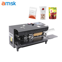 Machine de scellage thermique semi-automatique continue FR-545 pour sachets et sacs en plastique pour aliments et boissons, mini scelleuse de sachets