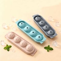 Moule à glaçons en silicone de qualité alimentaire, 4 cavités, capacité de 120 ml, réutilisable, congélation rapide pour whisky, cocktails, outils de bar