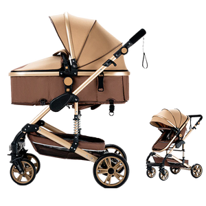 Poussette bébé EN1888 à haute visibilité avec siège auto, <span class=keywords><strong>nacelle</strong></span> réversible, cadre en aluminium pliable, landau bébé, chariot de bébé - Vente en gros - Product Image 2
