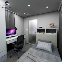 Capsule spatiale mobile de luxe, maison-conteneur au design moderne pour bureau à domicile, bar à domicile, centre commercial et usage extérieur