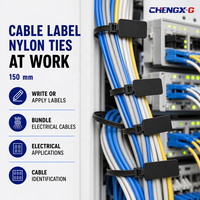 Attaches-câbles en nylon PA66, auto-bloquantes, résistantes à la chaleur (-40 à +85°C), résistance à la traction de 8 kg, pour usage industriel