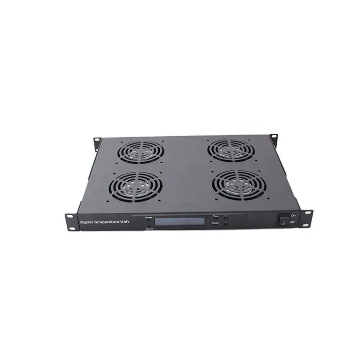 1U Netwerk Kabinet Mount 4 Fans Temperatuur Controller Unit 19 ''Rackmount