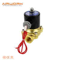 Válvula Solenoide Eléctrica de Control de Agua de Latón Serie 2W 24V DC/220V AC OEM AIRWORK