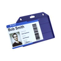 Porte-badge rigide horizontal en ABS, durable, avec fente latérale pour carte, par le fabricant chinois, en gros, OEM, ODM