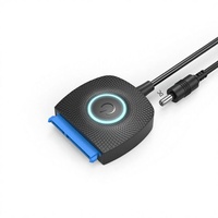 Kabel Adaptor USB 3.0 ke SATA 2-in-1 dengan Inti Tembaga Tipe-C untuk Konversi Hard Disk Mekanik/SATA SSD 2.5/3.5 inci