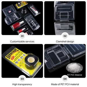 Boîte d'emballage en blister de haute qualité, personnalisée avec logo, pliable, en plastique PET transparent, matériaux recyclés, accessoire de verrouillage - Product Image 3