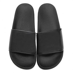 Sandales et claquettes unisexes en PVC noir uni pour hommes, avec impression personnalisée de logo et motif - Product Image 4