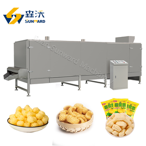Máquina extrusora de <span class=keywords><strong>choclo</strong></span> inflado de doble tornillo, línea automática de producción de alimentos para aperitivos de maíz inflado - Product Image 5