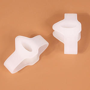 Nouvelle conception, bonne qualité, <span class=keywords><strong>orthèse</strong></span> de gel blanc pour hallux valgus, séparateur d'orteils à double trou, séparateur d'orteils en gel pour le gros orteil, universel, toutes saisons - Product Image 6