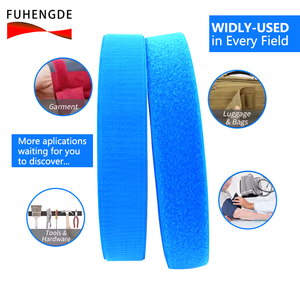 Colorido negro y blanco 100% Nylon autoadhesivo fuerte gancho y lazo cinta de sujeción para ropa zapatos bolsas con logotipo personalizado - Product Image 2