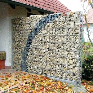 Mur de clôture de gabion galvanisé à chaud après soudage/fil enduit de Galfan boîte de panier de gabion cage en pierre 2x1x1m Canada