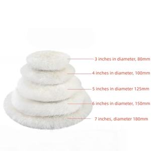 CHICHUANG OEM DA Tampon de polissage pour voiture en laine d'agneau 100% naturelle, Hebei, grain 200, abrasif moyen, forme disque, 1 an - Product Image 5