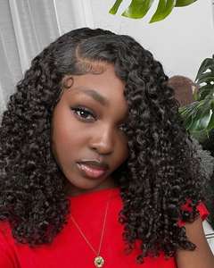 Pelucas rizadas birmanas al por mayor de 18 pulgadas 5x5, pelucas de cabello humano con cierre, pelucas vietnamitas con cierre de encaje y cutícula alineada para mujeres afroamericanas - Product Image 3