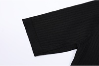 AIMEISI Vente en gros Nouveau Robe décontractée élégante formelle à manches courtes décontractée plissée pour femmes Robe tricotée Robes longues pour femmes