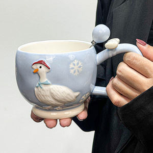 Taza de Cerámica con Diseño de Pato, Linda y Creativa, Estilo Moderno, Taza de Café con Dibujos Animados, Taza de Agua <span class=keywords><strong>para</strong></span> el Hogar, <span class=keywords><strong>para</strong></span> <span class=keywords><strong>Hombres</strong></span> y Mujeres - Product Image 5
