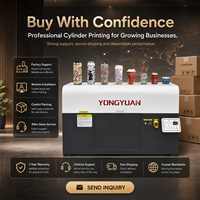 Impresora de Inyección de Tinta UV Automática de 360° para Botellas y Vasos Metálicos, Impresión Completa con Barniz Blanco I1600/i3200 CF3 G5i
