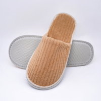 Chaussons d'hôtel en tissu éponge à bout fermé, semelle épaisse rembourrée, jetables, pour spa et Airbnb, vente en gros, lot de 50 paires