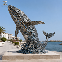 Sculpture de léopard creuse en acier inoxydable, artisanat métallique découpé au laser, statue animale durable pour la décoration de paysages d'hôtels, villas et jardins