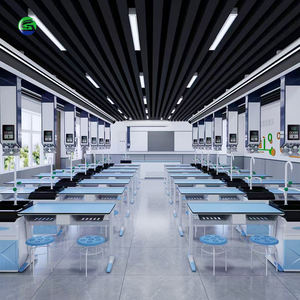 Table de laboratoire de <span class=keywords><strong>chimie</strong></span> moderne pour lycée avec structure en acier et surface en résine époxy pour les expériences des élèves - Product Image 6