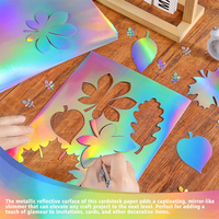 Papier holographique professionnel personnalisable multicolore à surface brillante effet laser scintillant