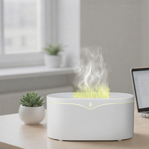 Hot Sale Simulation Flame Humidifier Aromatherapy Machine Usb Ultrasonic Essential <b>Oil</b> Aroma Fire Flame <b>Diffuser</b> - Product Image 3