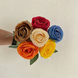 Ramo de Rosas Artificiales Hecho a Mano para Decoración de Bodas, Adorno para el Hogar, Flores Artificiales al por Mayor, Día de San Valentín - Product Image 3