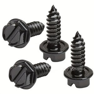Vis de fixation pour plaque d'immatriculation en acier inoxydable noir, à filetage standard métrique, tête hexagonale pour voiture et camion - Product Image 3