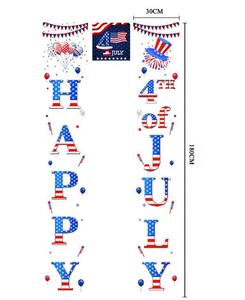Cartel colgante para decoración interior, cortina del Día de la Independencia Americana, pancarta de la bandera del 4 de julio, porche patriótico, nuevo - Product Image 5