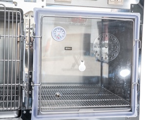 Gabbia Veterinaria Economica Riutilizzabile per Animali di Grossa Taglia, in Acciaio Inox, con Terapia a Ossigeno e Infrarossi, per Cliniche e Ospedali Veterinari, con Supporto per IV - Product Image 6