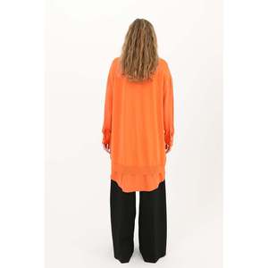 Camiseta Túnica Naranja para Mujer Puane con Detalles, Tela Suave y Cómoda, Diseño Elegante para Uso Diario y Ocasiones Especiales - Product Image 3