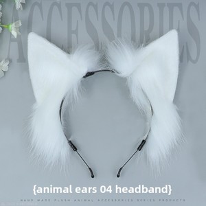 Serre-tête Oreilles de Renard Simulées, Accessoire <span class=keywords><strong>Cheveux</strong></span> Oreilles d'Animaux, Costume Cosplay Mignon, Coiffe Faite Main, Oreilles de Chat en Peluche, Unisexe, Polyester, Bête - Product Image 3
