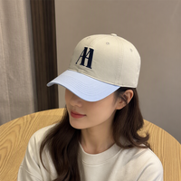 Topi Baseball Katun Logo Kustom Bordir Vintage Langsung dari Pabrik, Model Soft Crown dengan Huruf untuk Pria dan Wanita