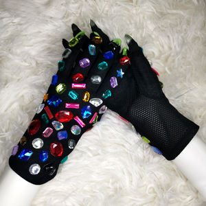 Gants de fête avec strass pour femmes, gants élégante à la mode, 2022 - Product Image 3